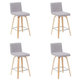 Vienna - Modern Counter Height Swivel Bar Stool - Patterned Oak Wood Frame