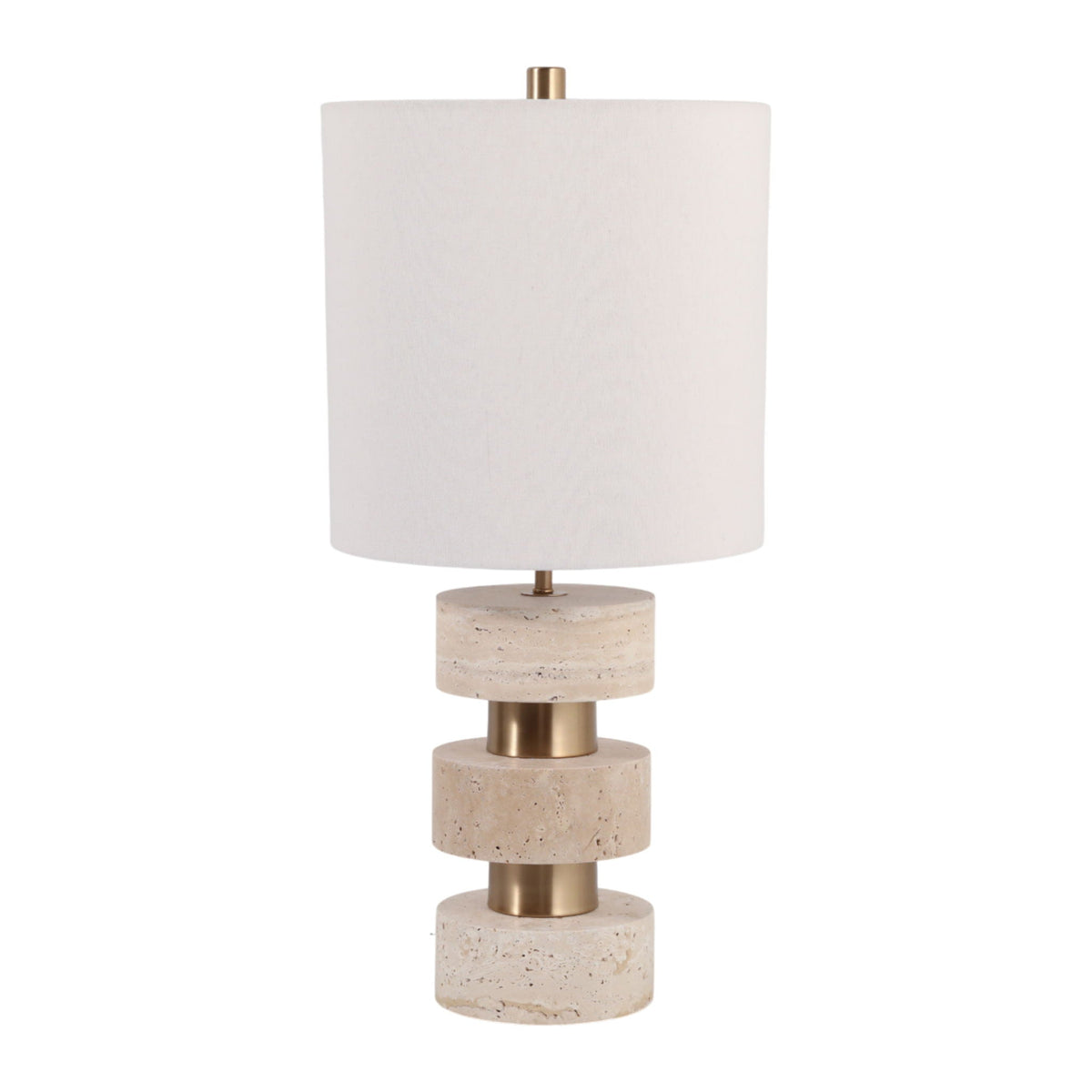 23" Naxley Travertine Table Lamp - Multi