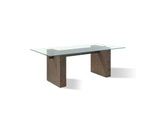 FQBM60 Oakland Glass Table In Brunette