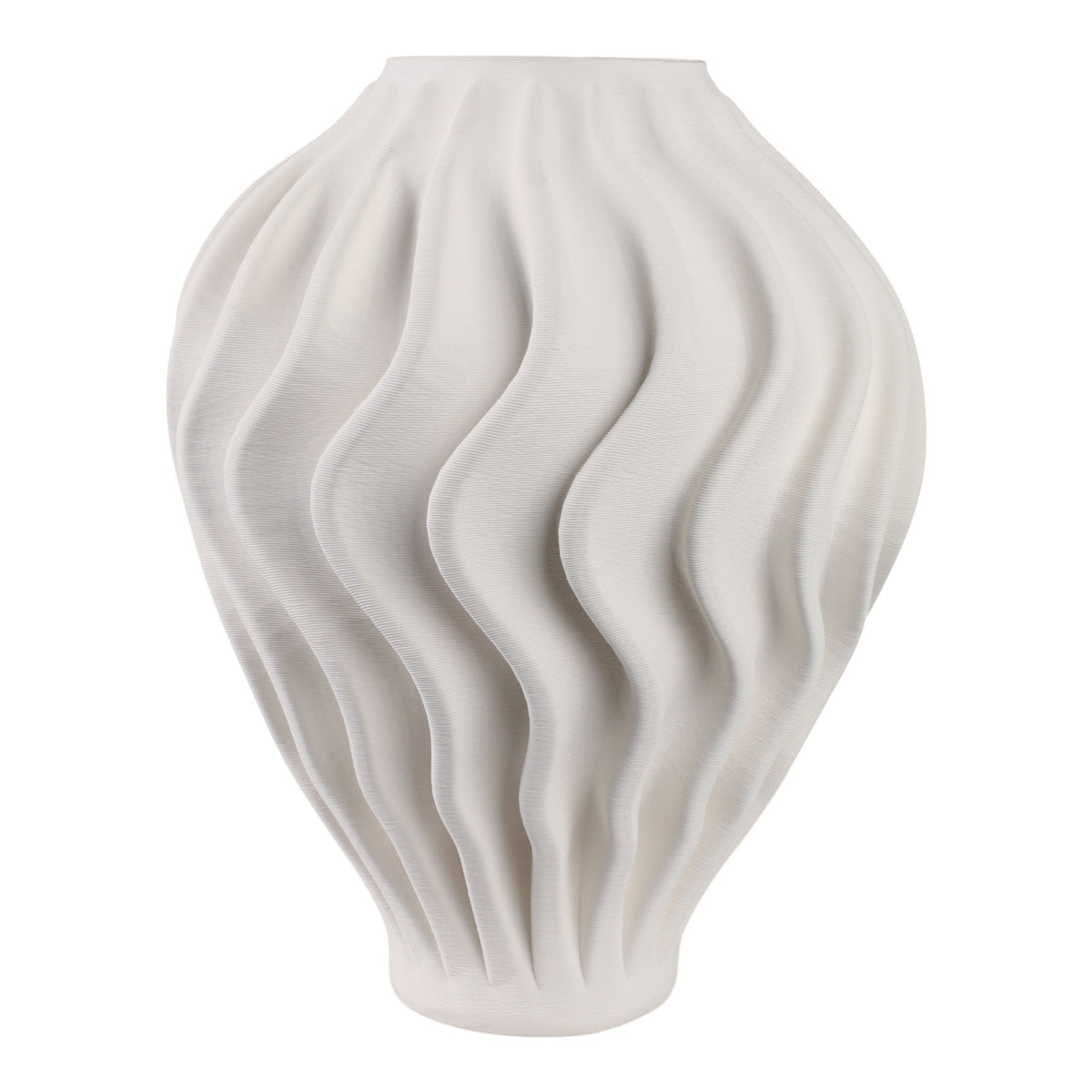 Ovalta Large 3D Printed Vase - Ivory