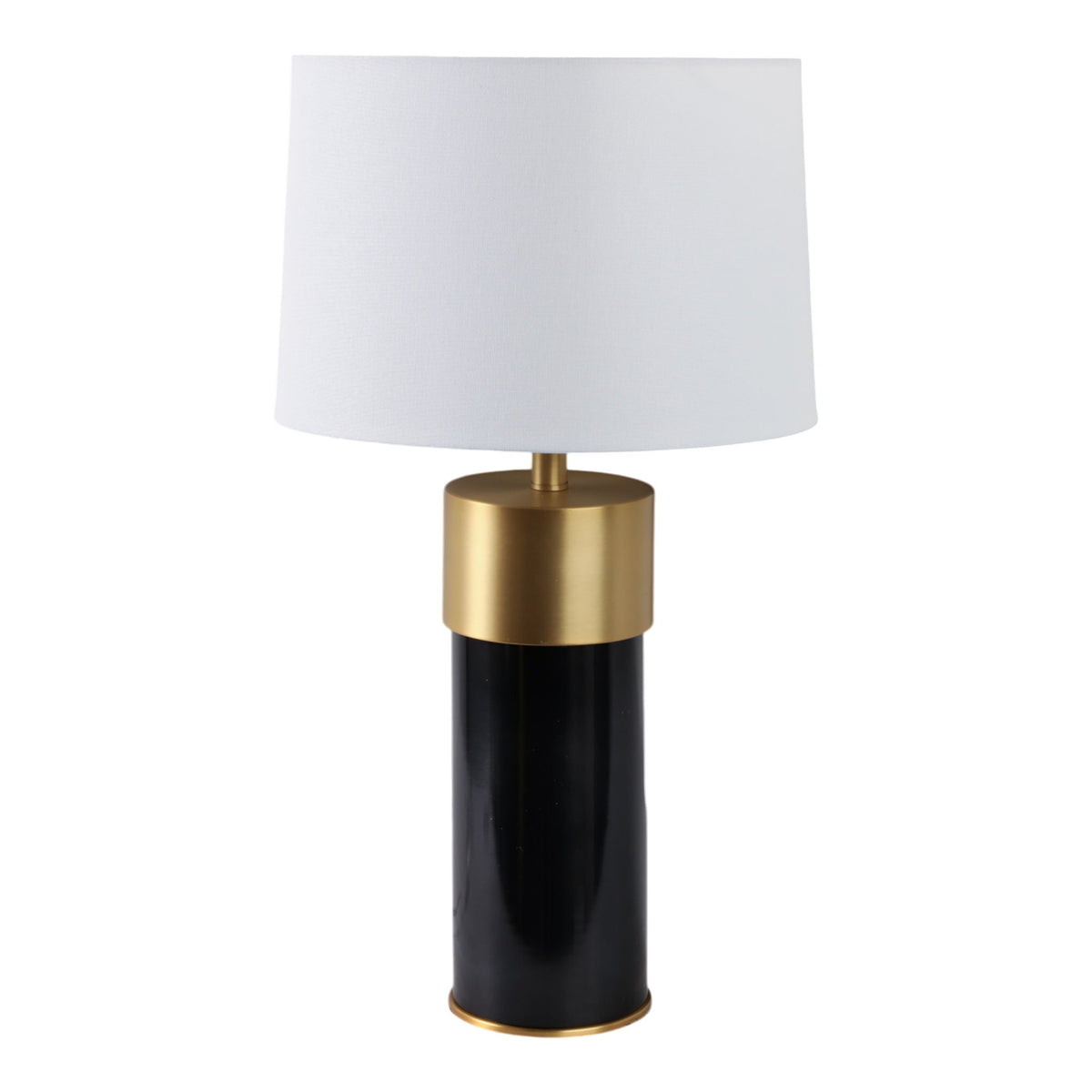 28" Metal Table Lamp - Black / Gold