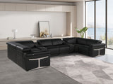 1126 - 8-Piece U-Shaped Sectional Sofa In With 2 Power Recliners & Power Headrests