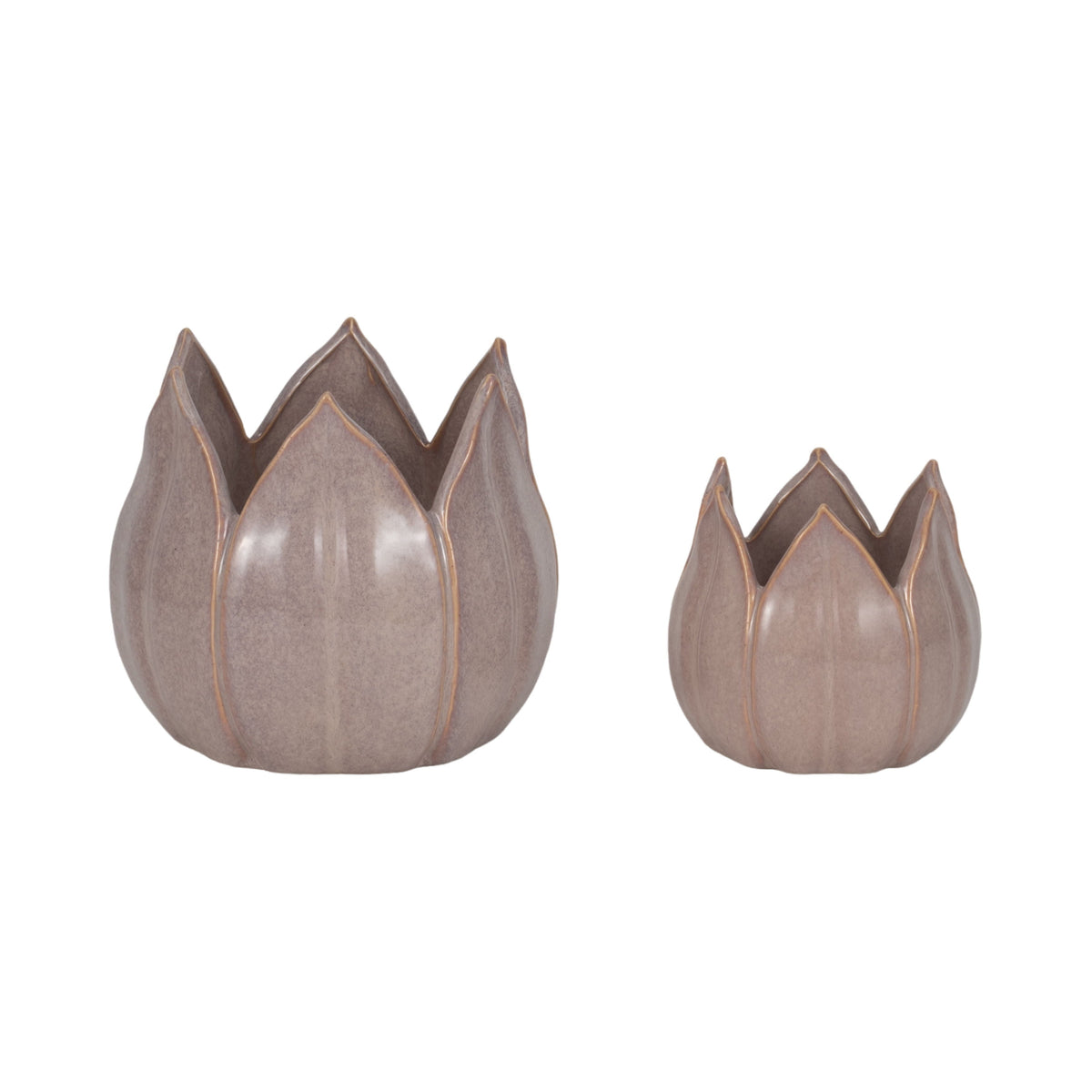 5" / 8" Petal Planters (Set of 2) - Lavender