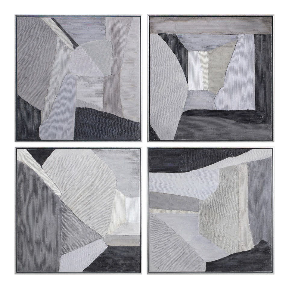 20" x 20" Triana Handpainted Wall Art (Set of 4) - Multi