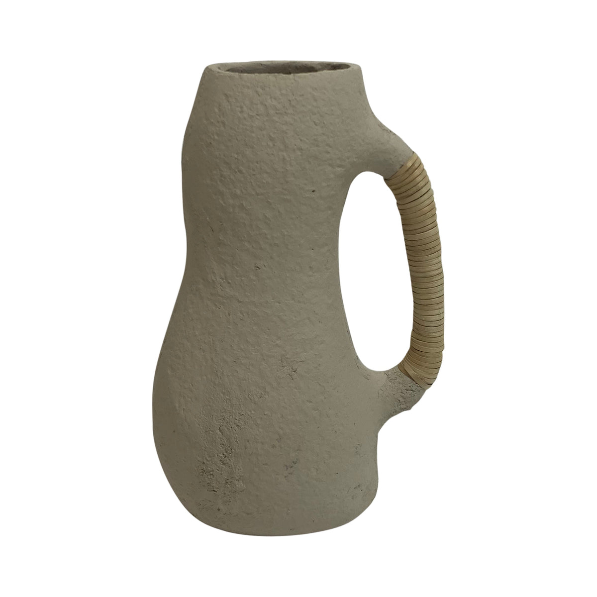 Organic Vase With Caning - Ivory