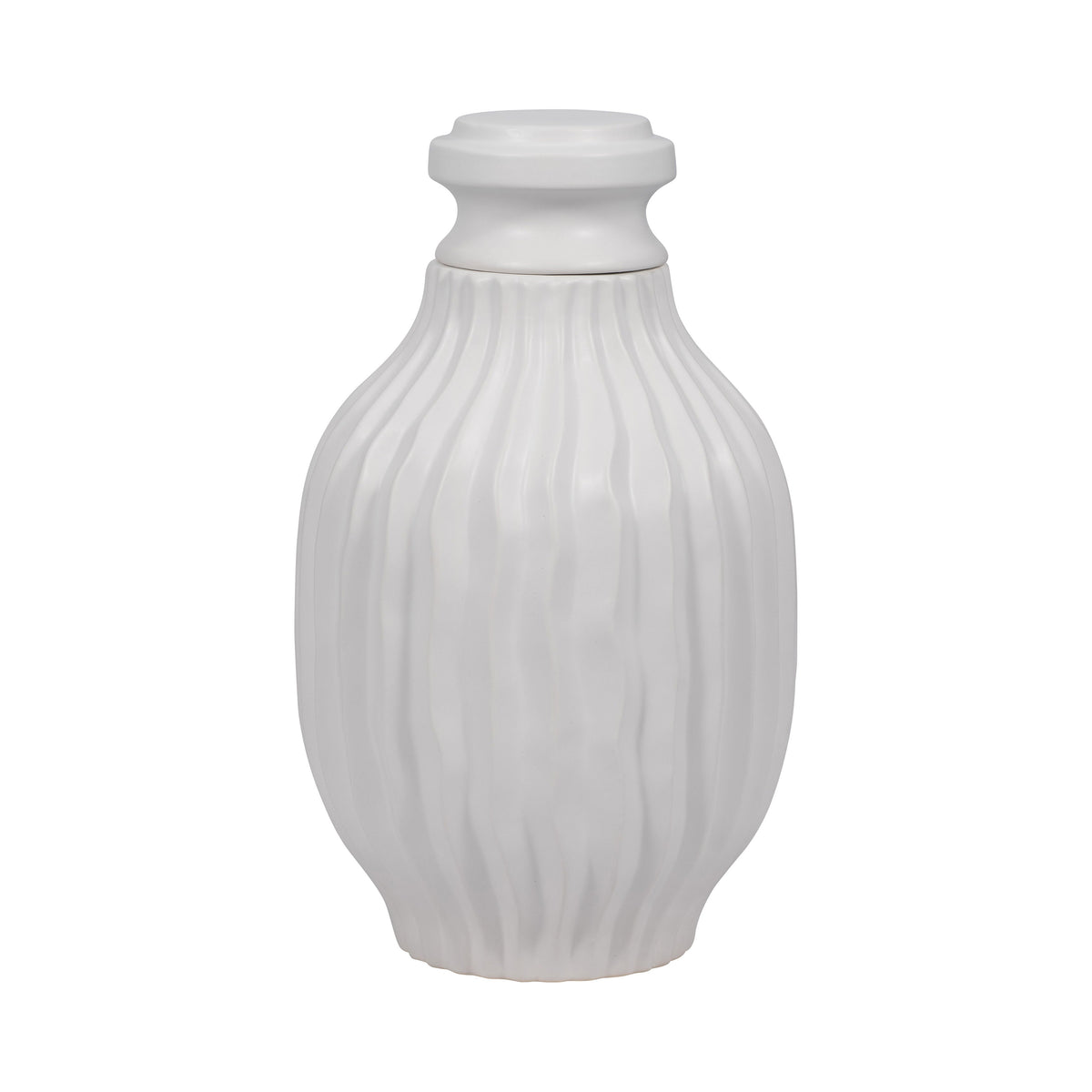 Fenton Small Ceramic Lidded Jar - White