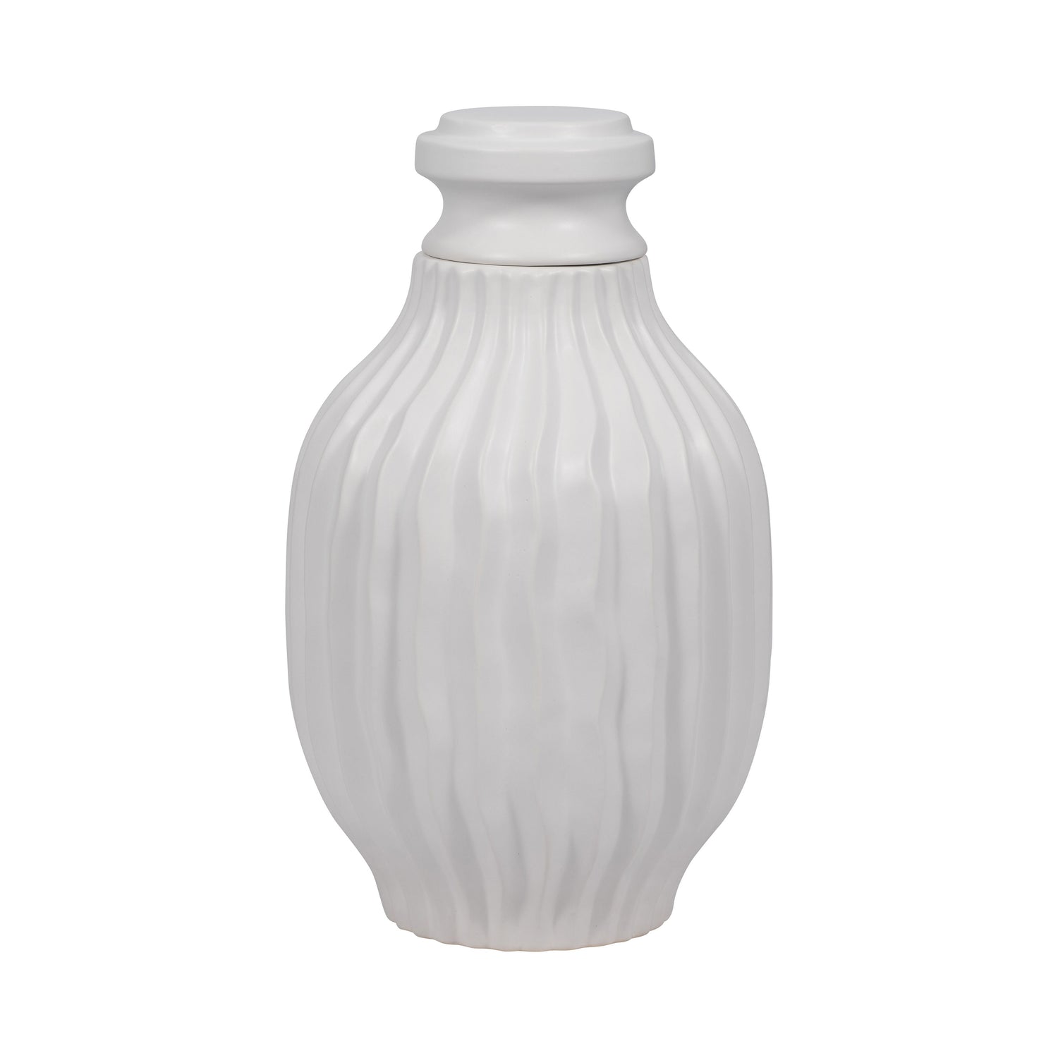 Fenton Small Ceramic Lidded Jar - White