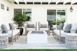 Dana - End Table With Honed Carrara Marble Top - Natural