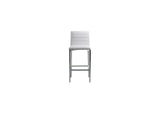 1AA468M Amalfi Metal Back Bar Stool In White Leather (Set of 2)