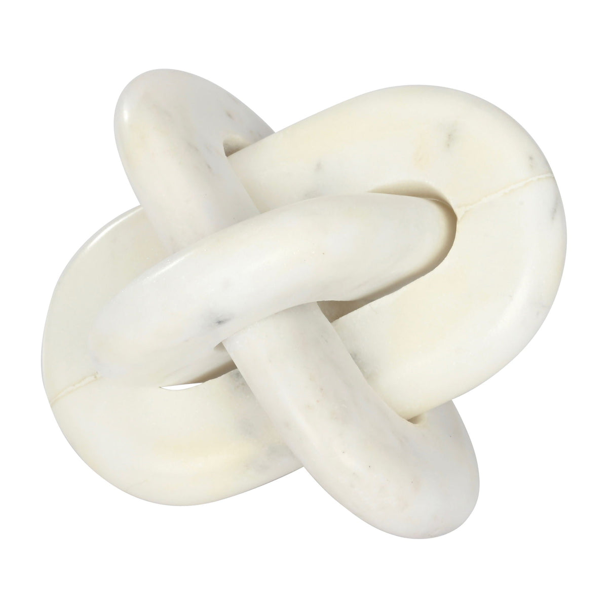 Marble 6" Knot Decor - White