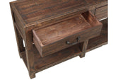 8S3923 Craster Reclaimed Wood Console Table In Smoky Taupe