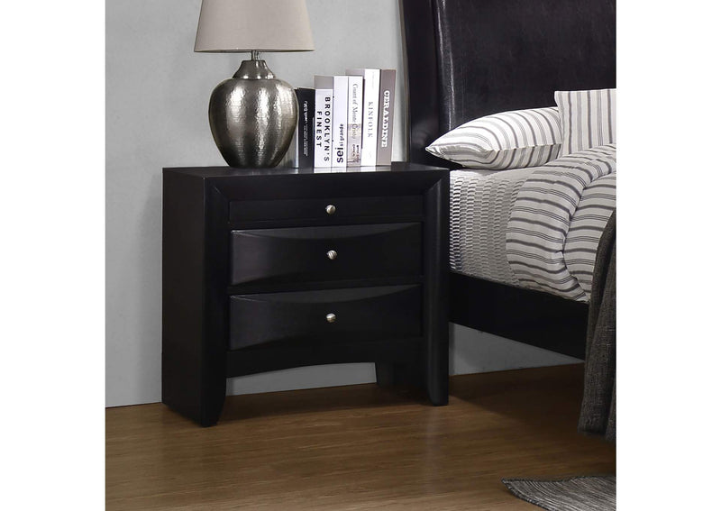 200702 Briana 2-drawer Nightstand Black