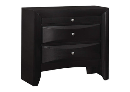 200702 Briana 2-drawer Nightstand Black