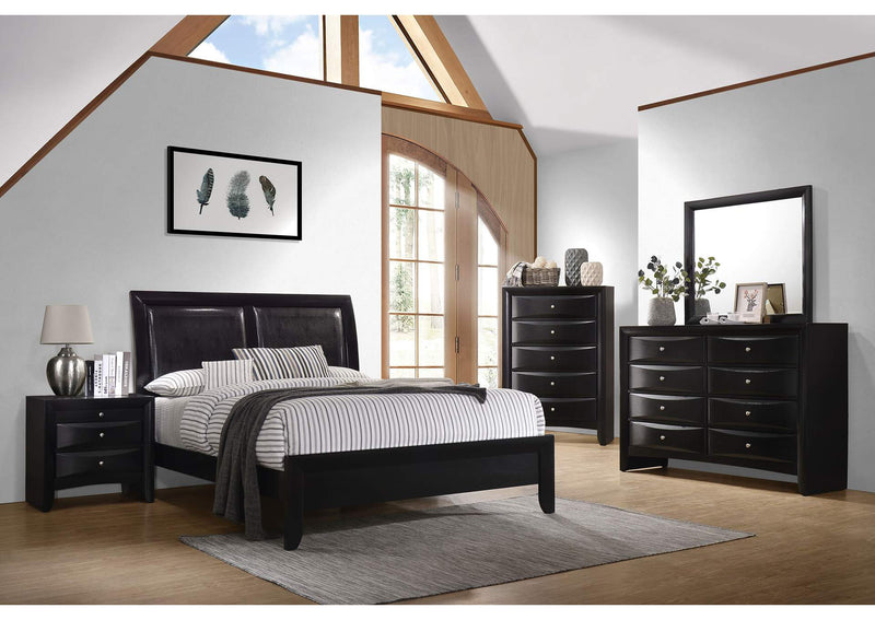 200702 Briana 2-drawer Nightstand Black