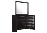 Briana 8-drawer Dresser with Mirror Black