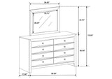 200703M Briana 8-drawer Dresser with Mirror Black