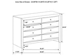 200703 Briana 8-drawer Dresser Black