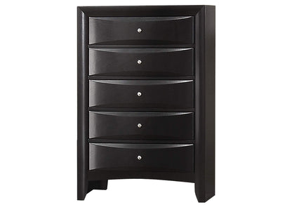 200705 Briana 5-drawer Bedroom Chest Black