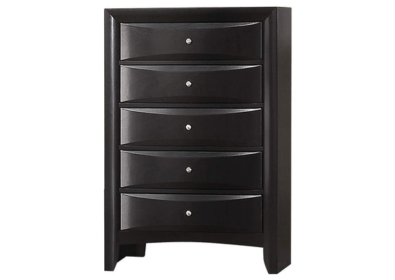 200705 Briana 5-drawer Bedroom Chest Black