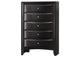 200705 Briana 5-drawer Bedroom Chest Black