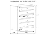 200705 Briana 5-drawer Bedroom Chest Black