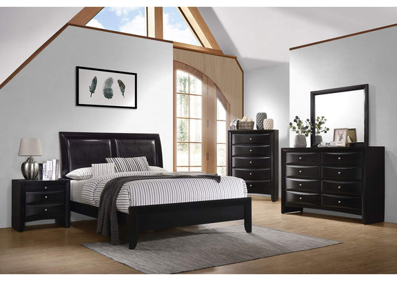 200705 Briana 5-drawer Bedroom Chest Black