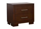 200711KE-S4 Jessica 4-piece Eastern King LED Bedroom Set Cappuccino