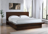 200711KE Jessica Wood Eastern King LED Panel Bed Cappuccino
