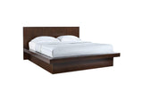 200711KE Jessica Wood Eastern King LED Panel Bed Cappuccino