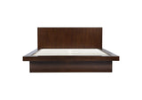 200711KE Jessica Wood Eastern King LED Panel Bed Cappuccino