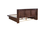 200711KE Jessica Wood Eastern King LED Panel Bed Cappuccino