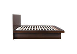 200711KE Jessica Wood Eastern King LED Panel Bed Cappuccino
