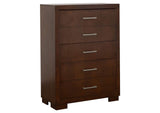 200711Q-S6P Jessica 6-piece Queen LED Bedroom Set Cappuccino