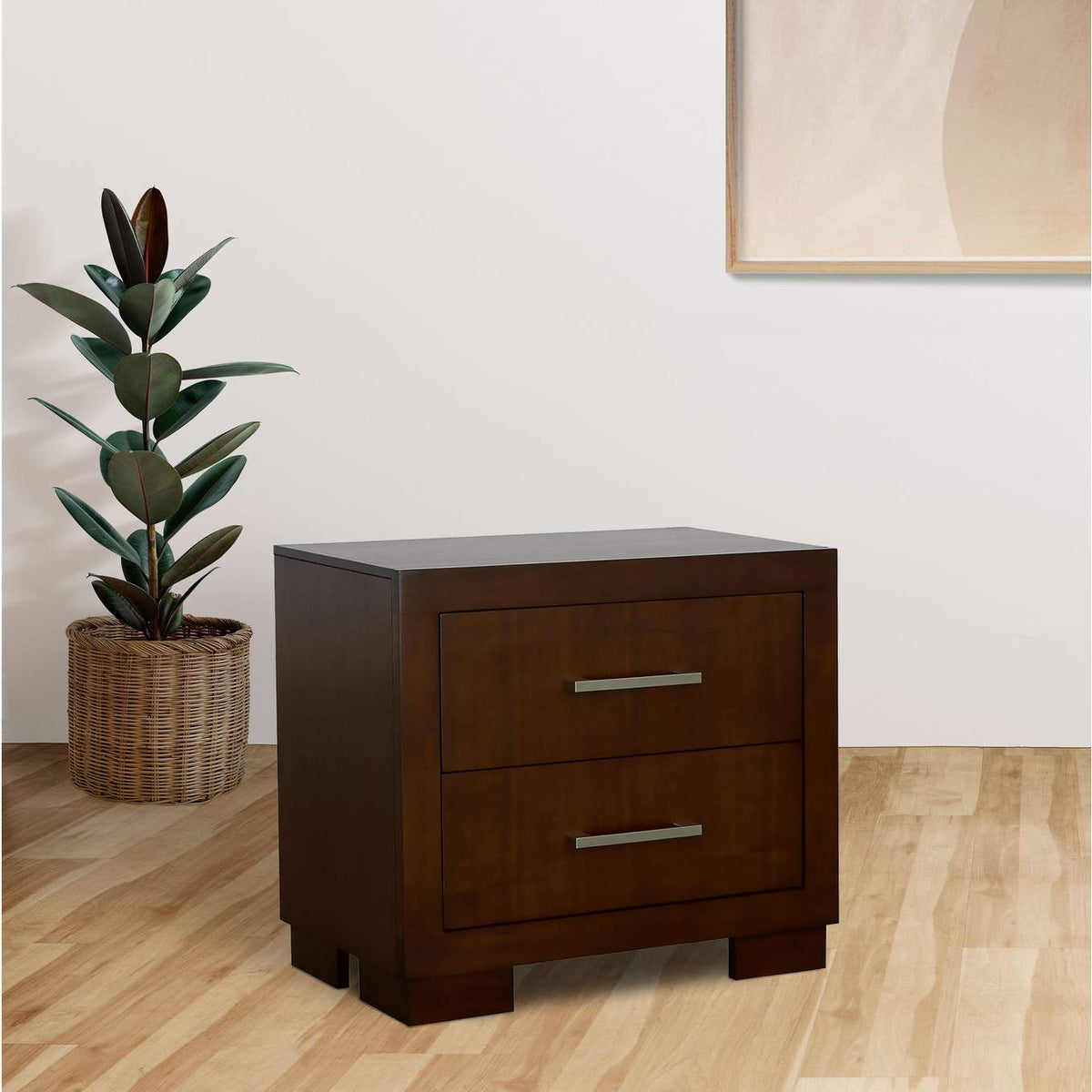 200712 Jessica 2-drawer Nightstand Cappuccino