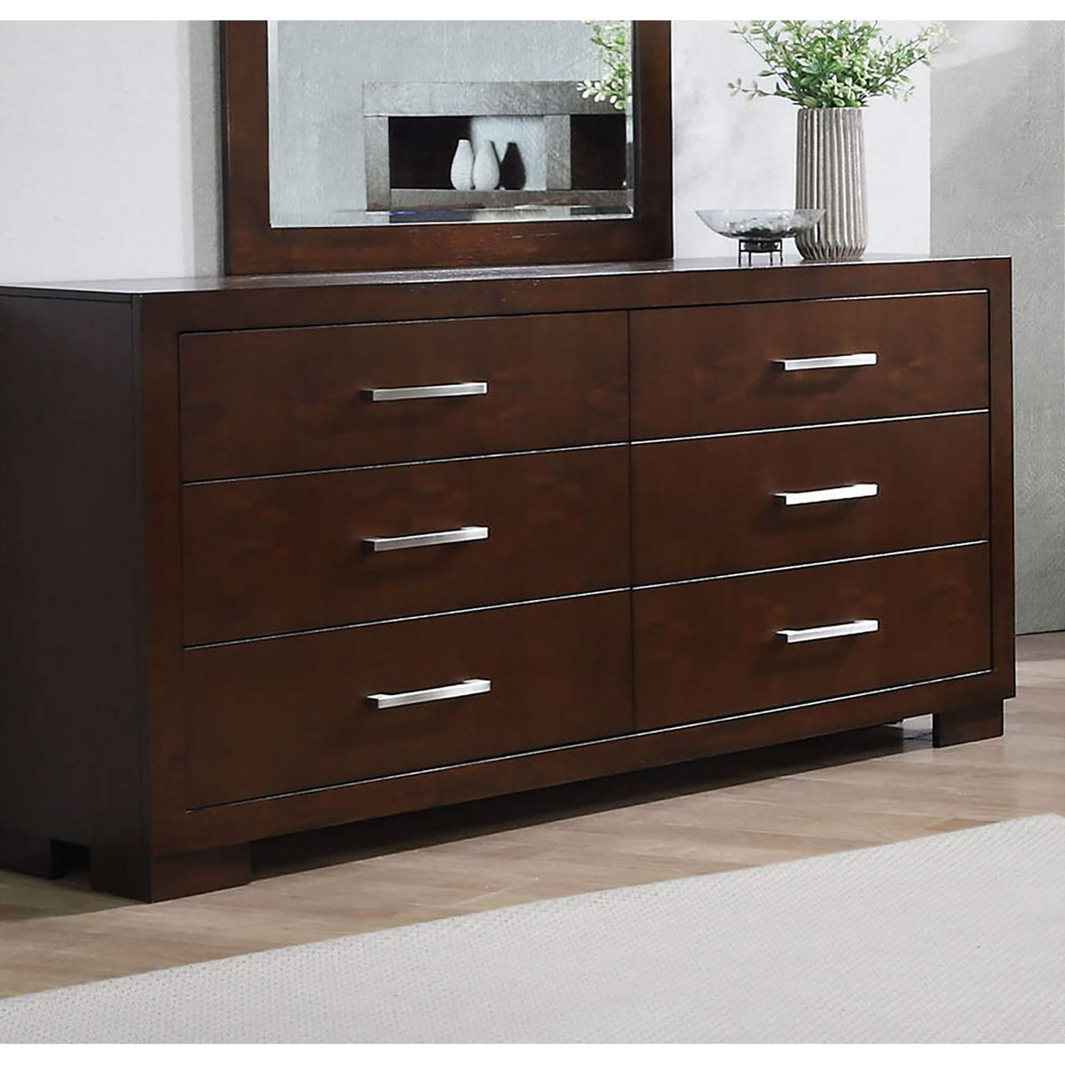 200713 Jessica 6-drawer Dresser Cappuccino
