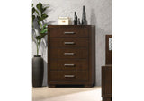 200715 Jessica 5-drawer Bedroom Chest Cappuccino