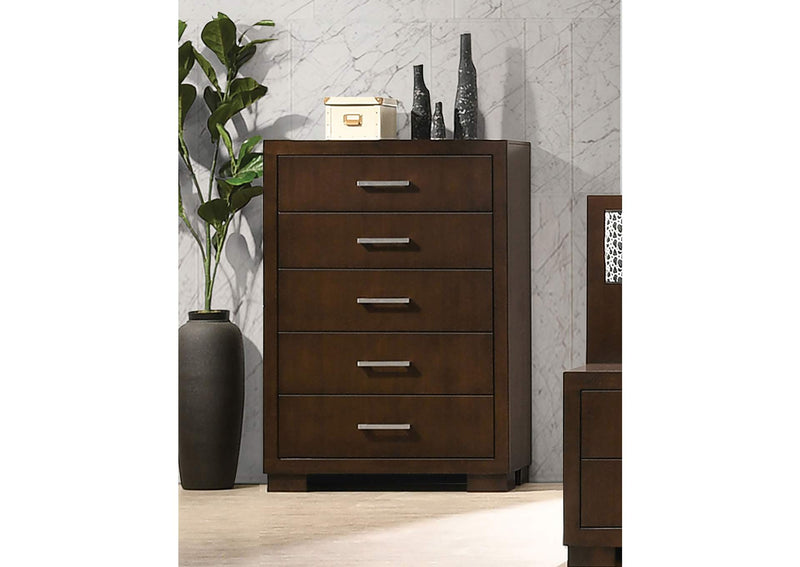200715 Jessica 5-drawer Bedroom Chest Cappuccino