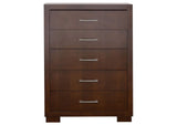 200715 Jessica 5-drawer Bedroom Chest Cappuccino
