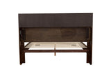 200719KE Jessica Eastern King LED Storage Bookcase Bed Cappuccino