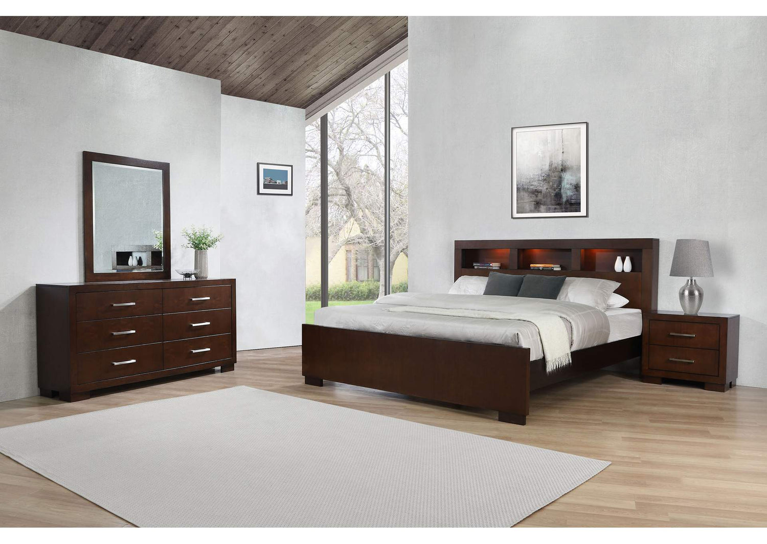Jessica 4-piece Queen Bedroom Set Cappuccino