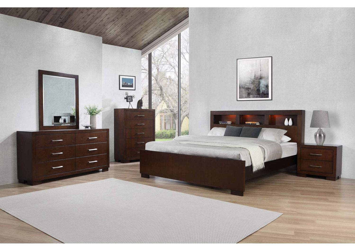 Jessica 5-piece Queen Bedroom Set Cappuccino