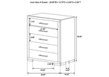 200719Q-S5 Jessica 5-piece Queen Bedroom Set Cappuccino