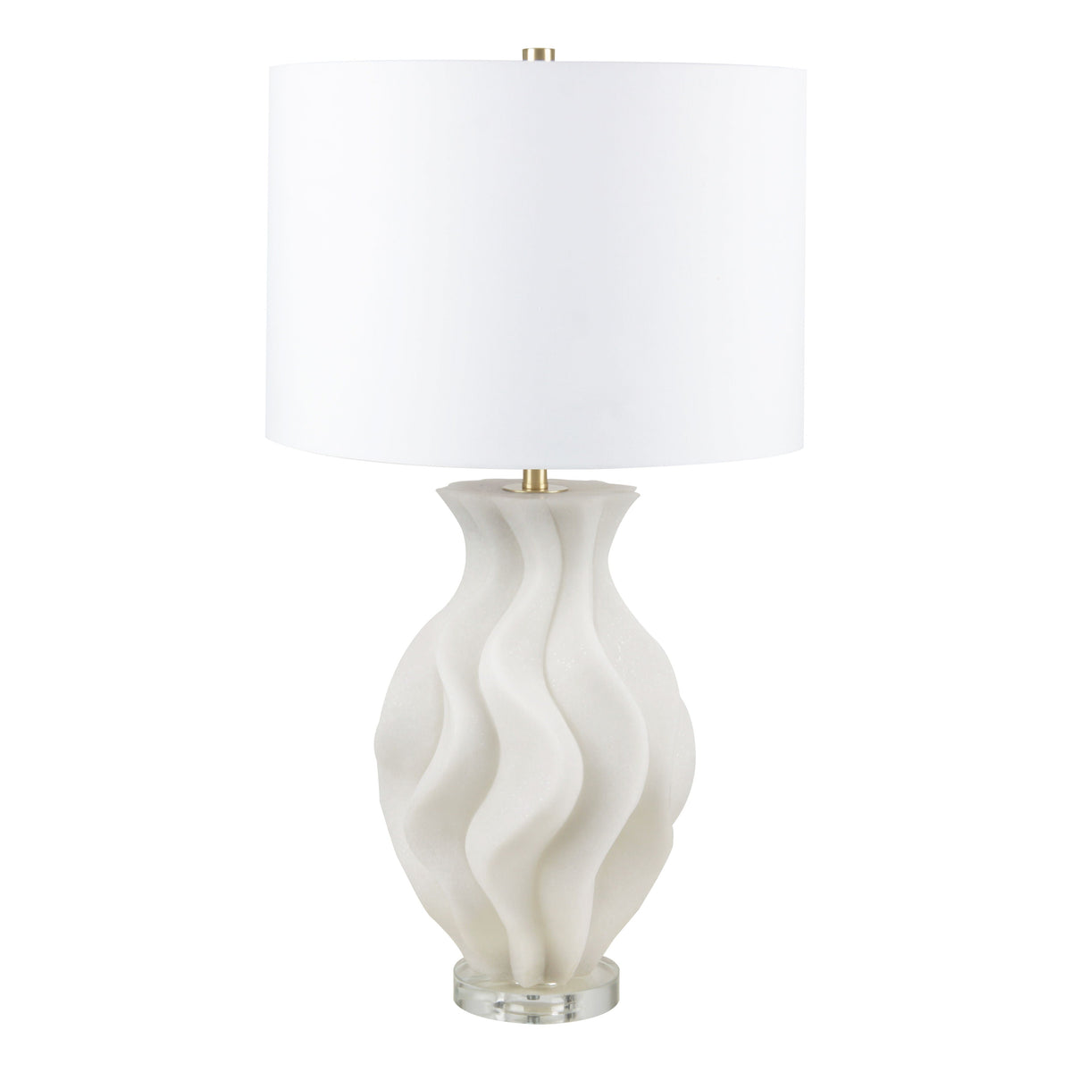 Vilnuis Quartz Resin Table Lamp - White