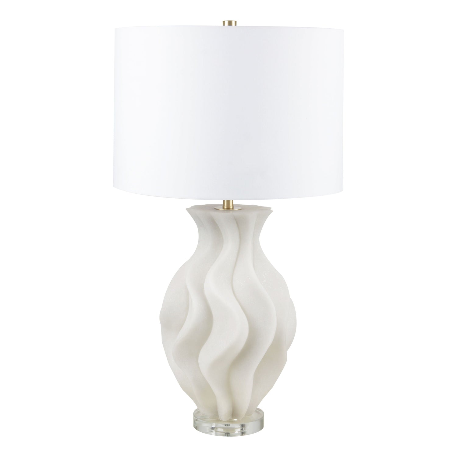 Vilnuis Quartz Resin Table Lamp - White