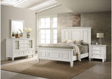 201301KEN-S4 Sandy Beach 4-piece Eastern King Bedroom Set Cream White