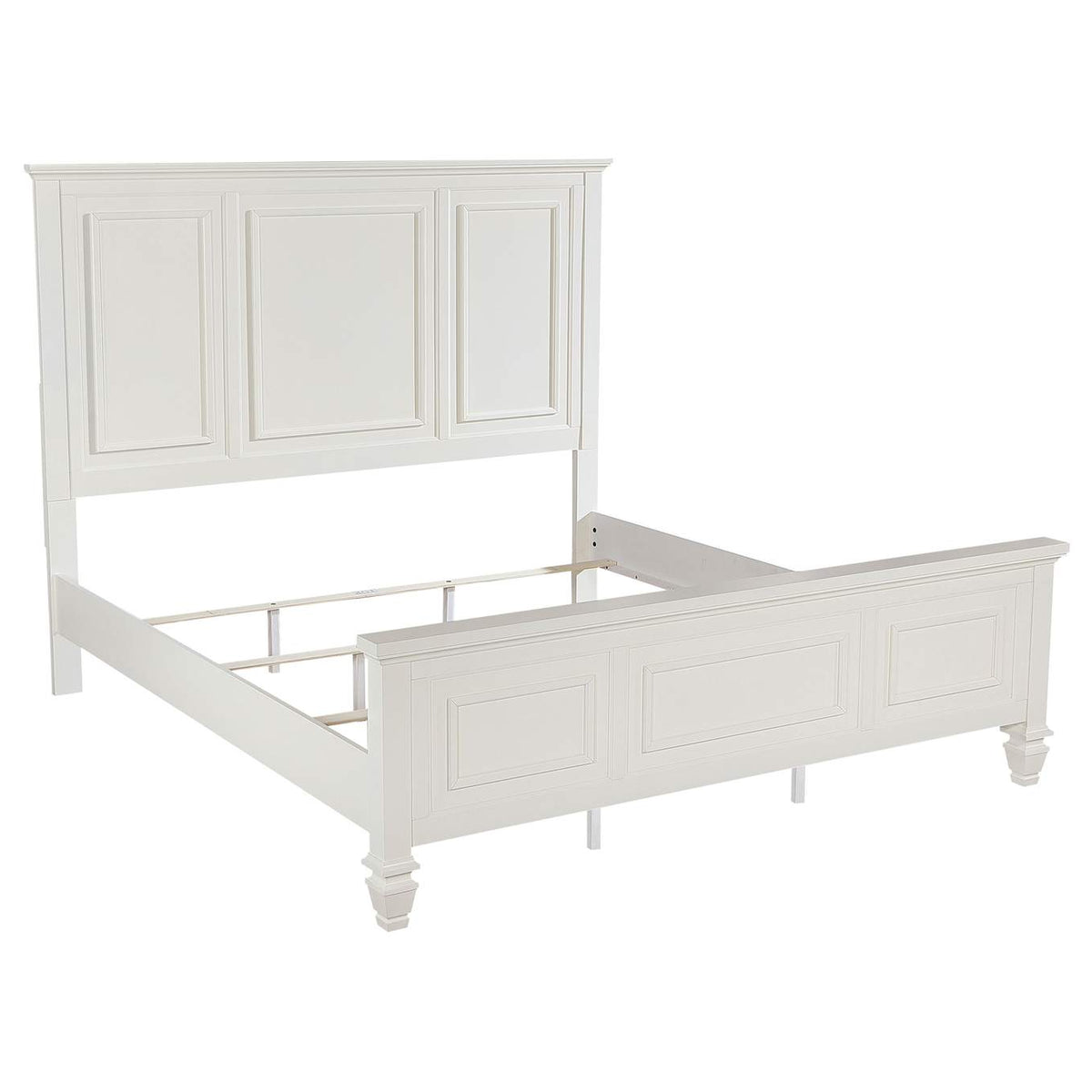 201301KEN-S4 Sandy Beach 4-piece Eastern King Bedroom Set Cream White