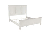 201301KEN-S4 Sandy Beach 4-piece Eastern King Bedroom Set Cream White