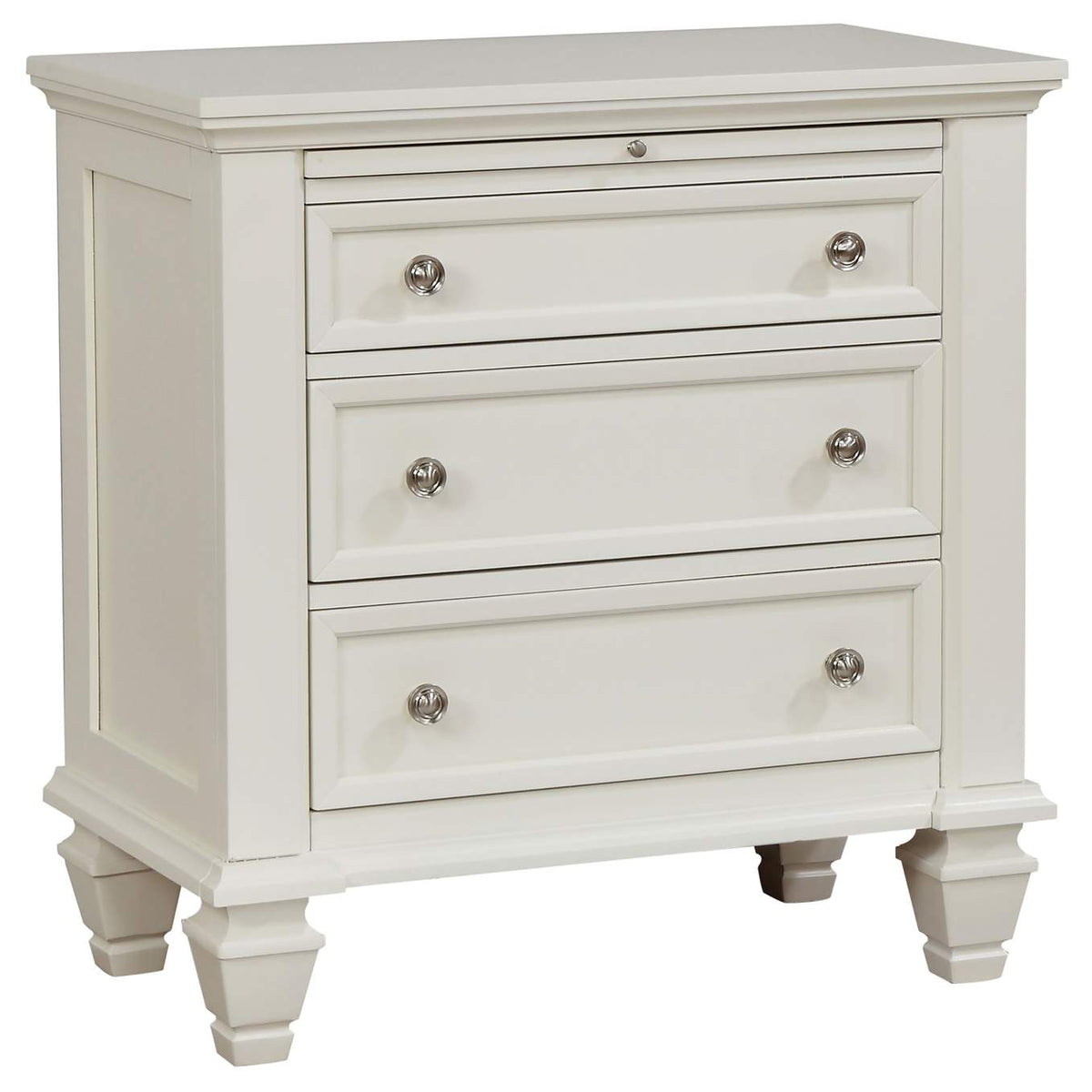 201301KEN-S4 Sandy Beach 4-piece Eastern King Bedroom Set Cream White