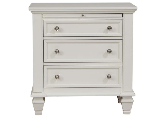 201301KEN-S4 Sandy Beach 4-piece Eastern King Bedroom Set Cream White