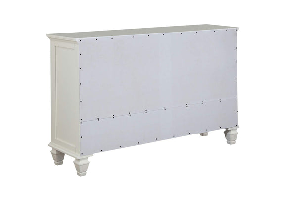 201301KEN-S4 Sandy Beach 4-piece Eastern King Bedroom Set Cream White